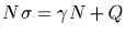 $N\sigma=\gamma N+Q$
