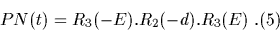 \begin{displaymath}PN(t)=R_3(-E).R_2(-d).R_3(E)\ .\ \\ (5)\end{displaymath}